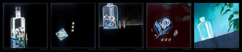 three classic screws and a bottle of stars full