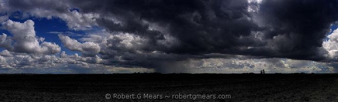prairie sky - view southwest with showers - 09JN10-D2