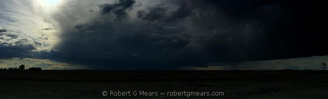 prairie sky - view west with storm - 08JN13