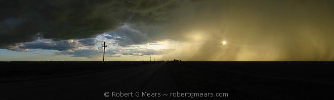 prairie sky - view west with storm - 09JL09